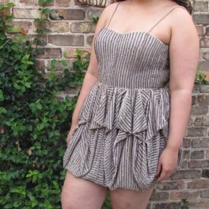 French Connection Gray Beaded Dress